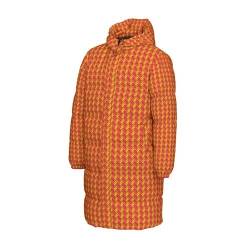 Bright Herringbone Unisex Long Down Jacket - Image 3