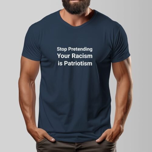 Racism isnt Patriotism Unisex O-neck Short Sleeve T-shirt | 180GSM Cotton (DTF) - Image 17