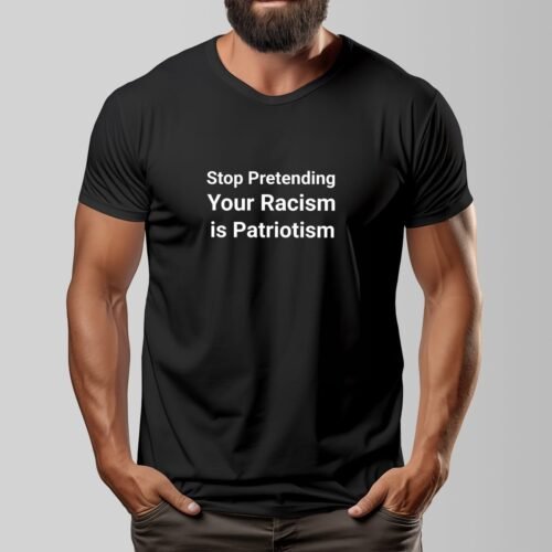 Racism isnt Patriotism Unisex O-neck Short Sleeve T-shirt | 180GSM Cotton (DTF) - Image 13