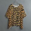 Leopard Print Women's Bat Sleeve Shirt - Image 2