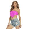 Magenta All-Over Print Women's Triangle Tube Top - Image 2