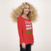 Red Christmas Jumper Oversized Women's Off-Shoulder Sweatshirt - Image 2