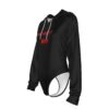 You Can Do It Mofo Women's Black Raglan Sleeve Hooded Bodysuit - Image 4