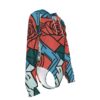 Red and Blue Floral All-Over Print Women's Raglan Sleeve Hooded Bodysuit - Image 3