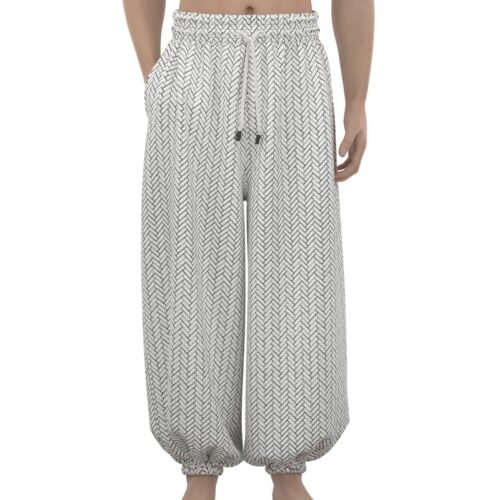 Herringbone Unisex Lantern Pants