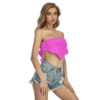 Magenta All-Over Print Women's Triangle Tube Top - Image 3