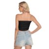 All-Over Print Women's Black Tube Top - Image 4