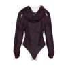 Fets Luck Women's Black Raglan Sleeve Hooded Bodysuit - Image 2