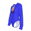 Tiny Dicktator Syndrome Blue Women's Raglan Sleeve Hooded Bodysuit - Image 4