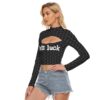 Fets Luck Women's Hollow Chest Keyhole Tight Crop Top - Image 3