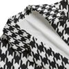 Large Print Houndstooth Men's Casual Flat Lapel Collar Blazer - Image 3