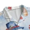 White Snowman All-Over Print Men's Hawaiian Shirt With Button Closure - Image 3