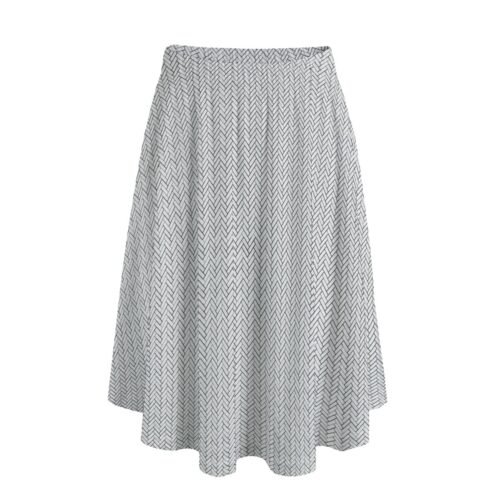 Herringbone Women's Long Maxi Skirt With Pockets