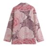 Pink Rose Floral All-Over Print Women's Leisure Blazer - Image 2