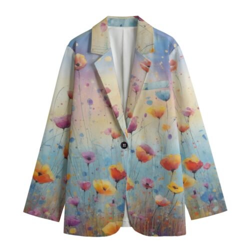 Floral All-Over Print Women's Leisure Blazer