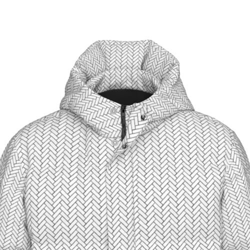 Herringbone Unisex Long Down Jacket - Image 6