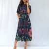 I Love You Women's Knee-Length Dress Valentine's Day - Image 2