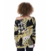 Luxe Fashion All-Over Print Oversized Women's Off-Shoulder Sweatshirt - Image 4