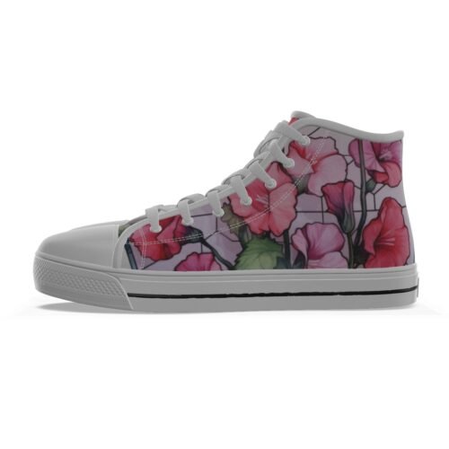 Pastel Floral Women's Canvas Shoes - Image 5