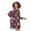 The Emperor’s New Pockets All-Over Print Women's Casual Loose Long Sleeve Dress With Pocket - Image 2