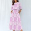 Pink Hearts Women's Knee-Length Dress Valentine's Day - Image 3