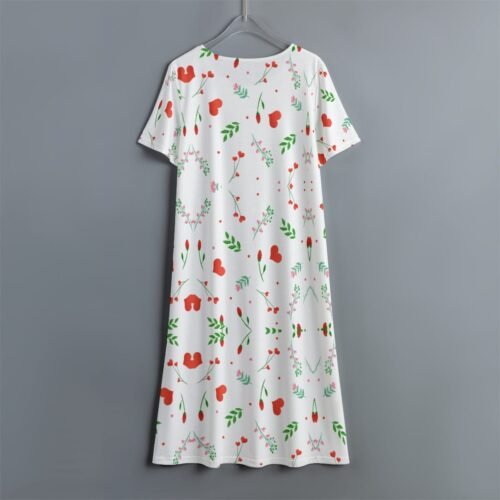 Floral Love Women's Dress With Short Sleeve - Image 2