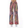 Colored Feathers All-Over Print Women's High-waisted Straight-leg Trousers - Image 4