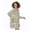 Pockets Full of Parliament All-Over Print Women's Casual Loose Long Sleeve Dress With Pocket - Image 2