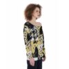 Luxe Fashion All-Over Print Oversized Women's Off-Shoulder Sweatshirt - Image 2