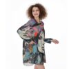 Scepter and Stash Silhouette All-Over Print Women's Casual Loose Long Sleeve Dress With Pocket - Image 2