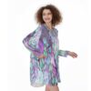 The Regal Reliquary All-Over Print Women's Casual Loose Long Sleeve Dress With Pocket - Image 2