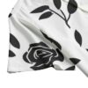 Black Floral White Classic Hawaiian shirt with a Roman collar - Image 4