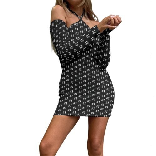 #1 Women's Halter Lace-up Dress - Image 2