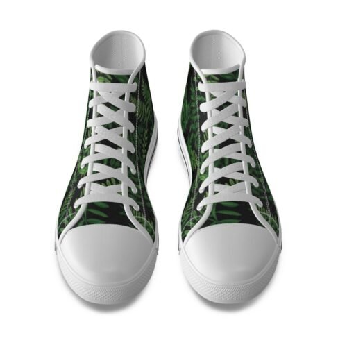 Green Leaves Women's Canvas Shoes