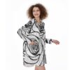 Hold My Lipstick Gown All-Over Print Women's Casual Loose Long Sleeve Dress With Pocket - Image 2