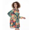 Majestic Trinket Transporter All-Over Print Women's Casual Loose Long Sleeve Dress With Pocket - Image 2