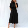 Black Women's Elastic Waist Dress - Image 2