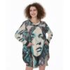 Lady Latchkey’s Luxe Gown All-Over Print Women's Casual Loose Long Sleeve Dress With Pocket - Image 3