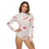 Love and Hearts Sweater Bodysuit Feature with Turtleneck - Image 4