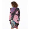 The Queen’s Quirky Cache All-Over Print Women's Casual Loose Long Sleeve Dress With Pocket - Image 3