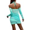 Aqua Wave Women's Halter Lace-up Dress - Image 4