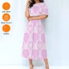 Pink Hearts Women's Knee-Length Dress Valentine's Day - Image 6