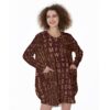 The Regal Rumpus Gown All-Over Print Women's Casual Loose Long Sleeve Dress With Pocket - Image 2