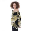 Luxe Fashion All-Over Print Oversized Women's Off-Shoulder Sweatshirt - Image 3