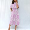 Pink Hearts Women's Knee-Length Dress Valentine's Day - Image 2