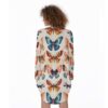 The Grand Archduchess of Infinite Pocketdom All-Over Print Women's Casual Loose Long Sleeve Dress With Pocket - Image 3