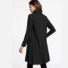 Black Women's High Neck Dress With Long Sleeve - Image 4