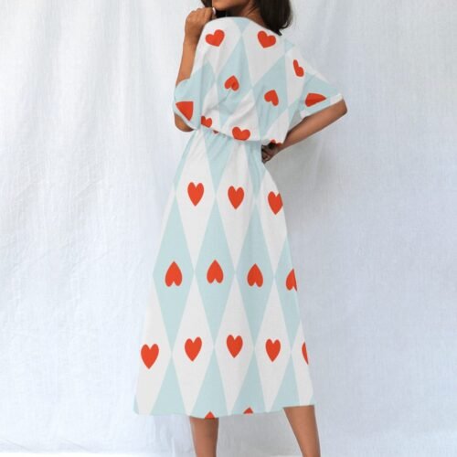 Heart of Diamonds Women's Knee-Length Dress Valentine's Day - Image 4