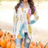 All-Over Print Women's Cardigan with Stylish Shawl Collar - Image 2