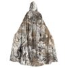 Modern Unisex Hooded Cloak with Bold Print, Drawstring, and Black Hat Lining - Image 2